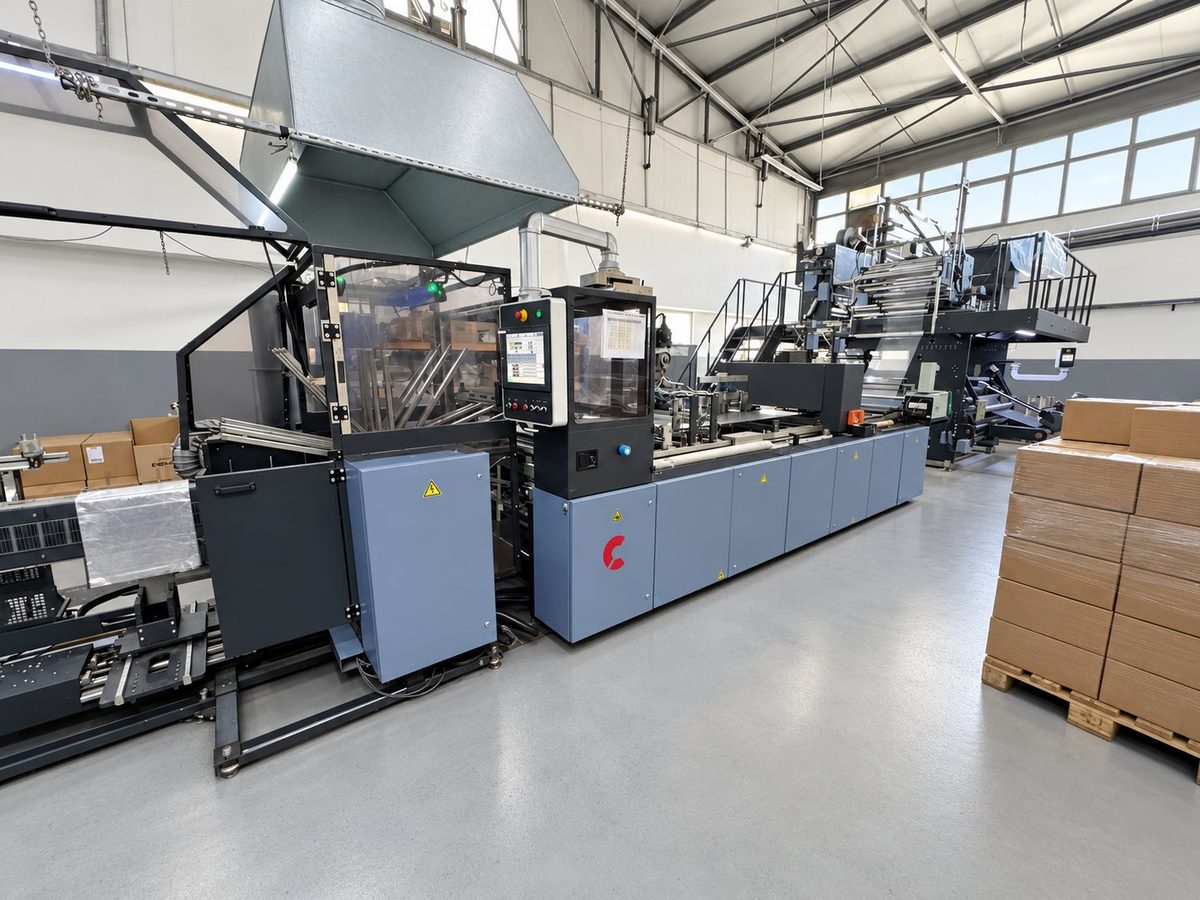High-speed poly mailer making line in our Istanbul factory
